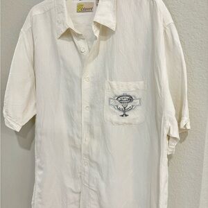 Cubavera White Embroidered  Tequila Blue Agave Margarita Shirt Men XXL